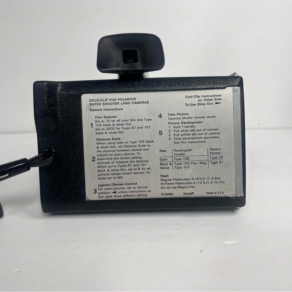 vintage polaroid super shooter instant land camera‎ 1975-1977 strap